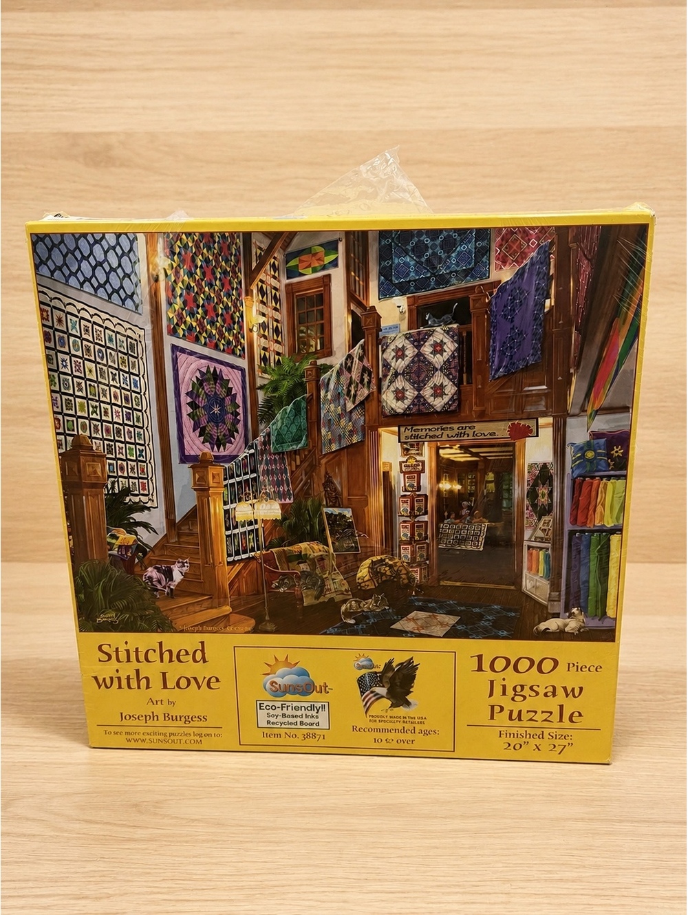SunsOut Stitched With Love 1000 Piece Jigsaw Puzzle Joseph Burgess 38871 Sewing